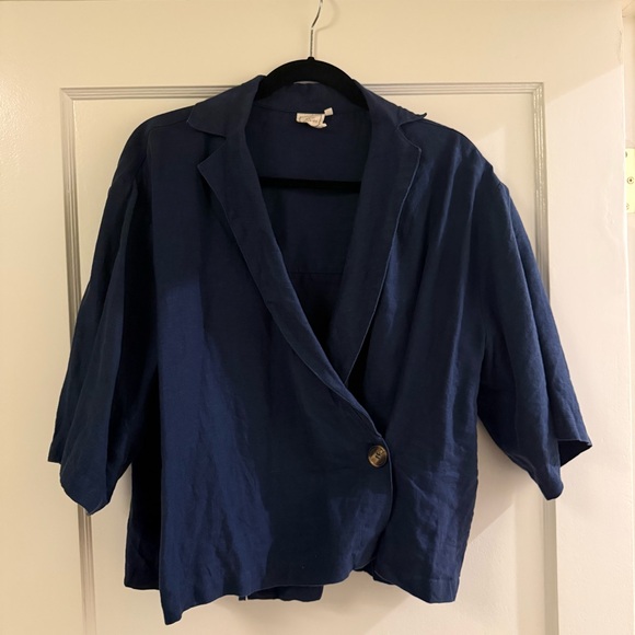 Deiji Studios Asymmetrical Top — BLUE - Picture 10 of 14